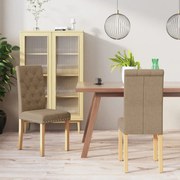 vidaXL Eetkamerstoelen 2 st stof taupe