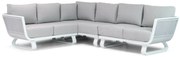 Hoek loungeset 6 personen Rope Wit  Santika Furniture Santika Corniche