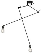 Eettafel / Eetkamer Moderne hanglamp zwart 2-lichts - Blitz Modern Binnenverlichting Lamp