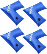 VEVOR Hoekwaterzak, 6 stuks 570 x 565 mm, 0,4 mm dikke PVC-zakken met lekvrije schroefdop, zwembadgewichtzak voor het vastzetten van zwembadafdekkingen in de winter, blauw