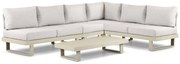 Hoek loungeset 6 personen Aluminium Taupe  Lifestyle Garden Furniture Lorenzo