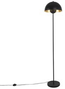Industriële vloerlamp zwart met goud 160 cm - Magnax