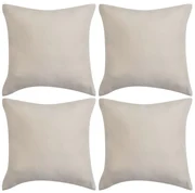 vidaXL Kussenhoezen 4 stuks beige imitatie suède 40x40 cm polyester