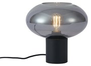 Design tafellamp zwart met smoke glas - Umbrella