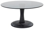 By-Boo Boogie Ronde Salontafel Mangohout En Glas 70 Cm Zwart - 70 X 70cm.