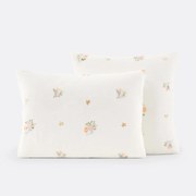 Kussensloop in geborduurd perkalkatoen, Hollyhill