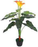 vidaXL Kunst calla lelie plant met pot 85 cm rood en geel