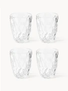 Waterglazen Colorado met structuurpatroon, 4-delig