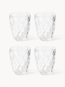 Waterglazen Colorado met structuurpatroon, 4 stuks