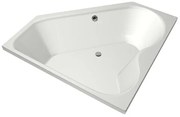Xenz Cyprus Hoekbad - 145x145x53 - afvoer Midden - acryl - wit mat 6864-03