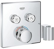 Grohe SmartControl Inbouwthermostaat - 3 knoppen - handdouchehouder - vierkant - chroom 29125000