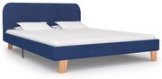 vidaXL Bedframe stof blauw 140x200 cm