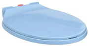 vidaXL Toiletbril soft-close en quick-release ovaal blauw