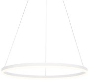 Design hanglamp wit 80 cm incl. LED 3-staps dimbaar - Anello Modern rond Binnenverlichting Lamp