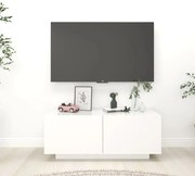 vidaXL Tv-meubel 100x35x40 cm spaanplaat hoogglans wit