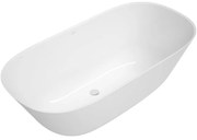 Villeroy & Boch Theano vrijstaand duobad - 155x75cm - kunststof quaryl - ovaal - Alpin Wit UBQ155ANH7F200V-01