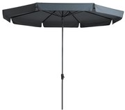 Madison Parasol Syros Luxe rond 350 cm grijs