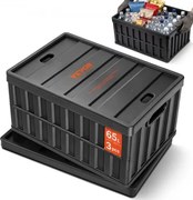 VEVOR Set van 3 65L Professionele Vouwdozen van PP Transportdoos met Deksel Vouwbare Opbergdoos met Handvat Stapelbare Dozen Opbergdoos Vouwdozen Stapelbare Dozen voor Opslag & Transport