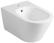 Sapho Avva wandbidet met overloop en kraangat wit