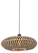 Oosterse hanglamp zwart bamboe 50 cm - OstravaOosters E27 rond Binnenverlichting Lamp