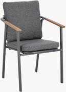 Tuin eetstoelen Leonida met armleuning, 4-delig