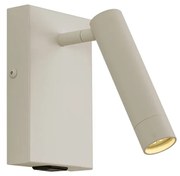 Moderne wandlamp beige verstelbaar met USB-C - Croft