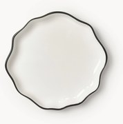 Geribbelde porseleinen ontbijtborden Bia, 4-delig