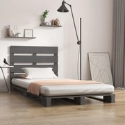 vidaXL Bedframe massief grenenhout grijs 100x200 cm