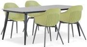 Tuinset 4 personen 180 cm Kunststof Groen Lifestyle Garden Furniture Lissabon/Vienna