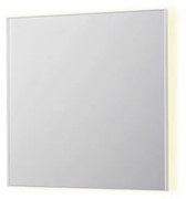 INK SP32 spiegel - 80x4x80cm rechthoek in stalen kader incl indir LED - verwarming - color changing - dimbaar en schakelaar - mat wit 8410041
