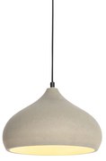 Moderne hanglamp zwart met betonnen kap - Nick Modern, Industriele / Industrie / Industrial E27 rond Binnenverlichting Lamp