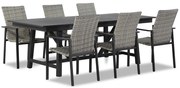 Tuinset 6 personen 217 cm Wicker Grijs Lifestyle Garden Furniture Upton/General