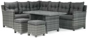 Dining Loungeset 8 personen Wicker Grijs  Domani Furniture Beluga