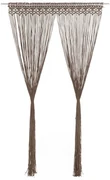 vidaXL Gordijn macramé 140x240 cm katoen taupe