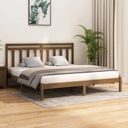 vidaXL Bedframe massief hout honingbruin 180x200 cm 6FT Super King