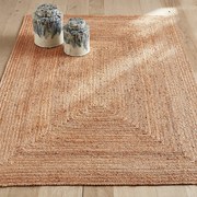 Vloerkleed in jute, handgevlochten, Hempy