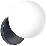 Wandlamp Wandlamp Glazen Bol Zwart APP949-1W