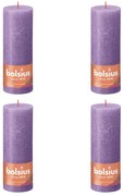 Bolsius Stompkaarsen Shine 4 st rustiek 190x68 mm levendig violet