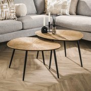 Salontafel Set Organisch Goud - 77 X 60cm.