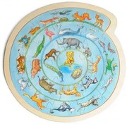 Puzzel dieren, rond