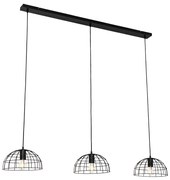 Industriële hanglamp zwart 3-lichts - Hanze