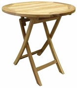 Klaptafel 80 cm rond teak