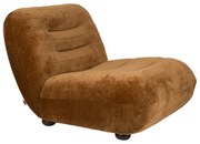 Dutchbone Wyatt Lounge Fauteuil Velours Cognac