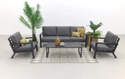 Hugo stoel-bank loungeset - antraciet
