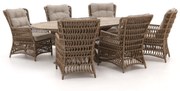 Intenso Milano/ROUGH-Y Ellips 240cm lounge-dining tuinset 7-delig