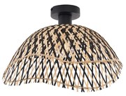Art Deco plafondlamp zwart bamboe 40cm - Alka