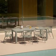 Arnadine Rechthoekige Tafelset (180x100 Cm) En 6 Ivor Tuinstoelen Groen – Khaki - Sklum