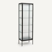 Vitrinekast in stalen metaal en glas Mambo