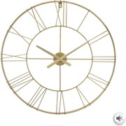 Atmosphera 3D Wandklok Vintage Phil Or - Ø 70 cm - Goudkleurig Metaal