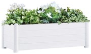 vidaXL Plantenbak verhoogd 100x43x35 cm PP wit